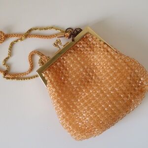 NWT Kate Landry Gold Beaded Women's Shoulder Bag